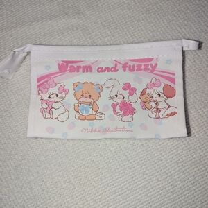 Kids Pink and White Pouch